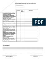 Classroom Observation and Monitoring Tool For School Heads