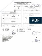 VI Sem Time Table