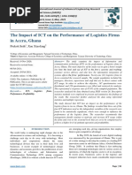 The Impact of ICT On The Performance of Logistics Firms in Accra, Ghana