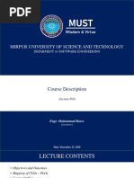 Mirpur University of Science and Technology: Deparment Software Engineering