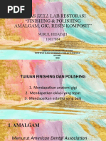 Tugas Skill Lab Restorasi "Finishing & Polishing Amalgam, Gic, Resin Komposit"