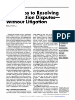 Five Steps To Resolving Construction Disputes - Without Litigation (Sheen, 1994)