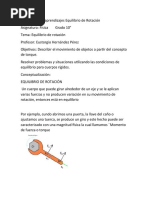 Equilibrio de Rotacion y Taller