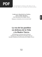 La Voz de Los Pueblos en Defensa de La Vida y La Madre Tierra - Concluciones de La CMPCC