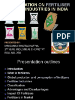 Presentation On and Its Industries in India: Fertiliser