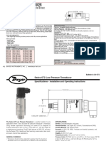 Industrial Pressure Transmitter: 0.13% FS Accuracy, External Adjustments, 4 To 20 Ma Output