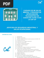 Cuidado de Mi Salud Mental y Proceso de Intervencion Teleasistida en Casos de Covid 19 en La CNT Ep.