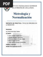 Tipos de Errores en La Medicion