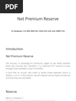 Net Premium Reserve - For Students