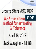 ASQ MSA An Alternative Method For Estimating Percentage Tolerance 20120418