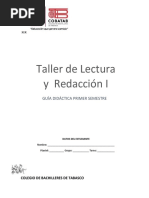 Alumno Primer Semestre. - Guía Didáctica Del Estudiante. - Taller de Lectura y Redacción I