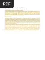 February 24, 2016: Difference Between Medieval and Renaissance Literature