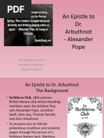 An Epistle To DR - Arburthnot