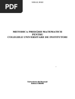 (Mihail Rosu) Metodica Predarii Matematicii