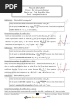 Cours - Math Résumé - Partie I - CH 02 - Dérivabilité - Bac Techniques - Bac Technique (2016-2017) MR Benjeddou Saber