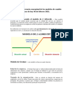 Establezca La Diferencia Conceptual de Los Modelos de Cambio Revisados en La Clase de Hoy 04 de Febrero 2021