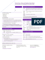 Javascript Array, String and Regexp Cheat Sheet: by Via