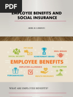 Employee Benefits and Social Insurance: Ariel M. Lorenzo