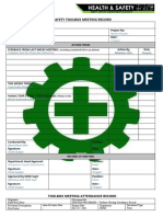 HM HSE FRM 006 (00) SafetyToolbox Meeting Attendance Record