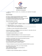 Estudo Dirigido Port - 9º Ano - Revisão Ii Ava