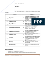 Chapter Test: E N G G 4 1 2: Materials Science and Engineering