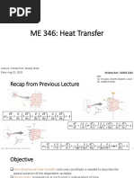 ME 346: Heat Transfer: Instructor: Ankit Jain