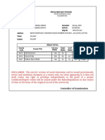 3rd Semester Result