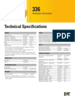 Technical Specifications: Hydraulic Excavator