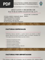 Aplicación y Registro de Facturas Especiales