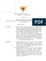 Templet SK Kelompok Kerja Tim Relawan Pendataan Idm Sdgs Desa 2021