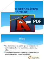 ACENTO ORTOGRÁFICO O TILDE Definitivo