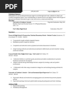 Teaching Resume