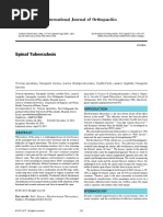 International Journal of Orthopaedics Spinal Tuberculosis