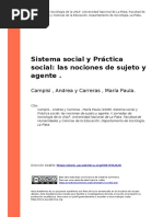 Campisi, Andrea y Carreras, Maria P (..) (2008) - Sistema Social y Practica Social Las Nociones de Sujeto y Agente