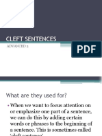 Cleft Sentences: Advanced 2