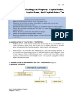 Dealings in Property: Capital Gains, Capital Loss, and Capital Gains Tax