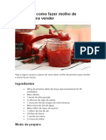 Receita de Como Fazer Molho de Pimenta para Vender