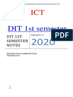 Information and Communication Technology NOTES DIT Peshawar