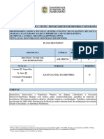 Plano de Ensino Brasil Contemporaneo - 2020.2