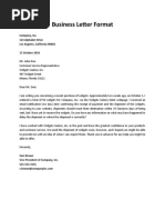 Formal Business Letter 01