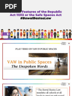 Republic Act 11313 or Safe Spaces Act - KHP 2