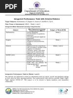 Department of Education: Integrated Performance Task With Detailed Rubrics