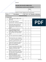 Checklist For On-Site Inspection: Activity: Structural Glazing & Acp Cladding