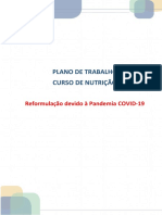 Plano de Trabalho Curso de Nutrição Reformulação Devido À Pandemia Covid-19