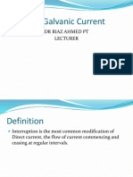 Modified Galvanic Current: DR Riaz Ahmed PT Lecturer