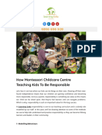 How Montessori Childcare Centre Teaching Kids To Be Responsible