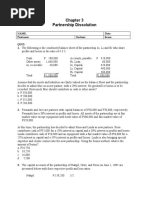 Quiz 3 Partnership Dissolution