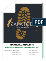 Financial Analysis: Investment Proposal For Zapatoes Inc