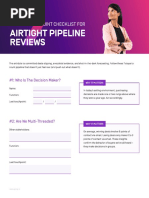 Airtight Pipeline Reviews: The - Point Checklist For