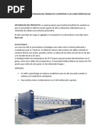 El Tipo y Naturaleza Del Producto A Exportar y Las Características de La Carga